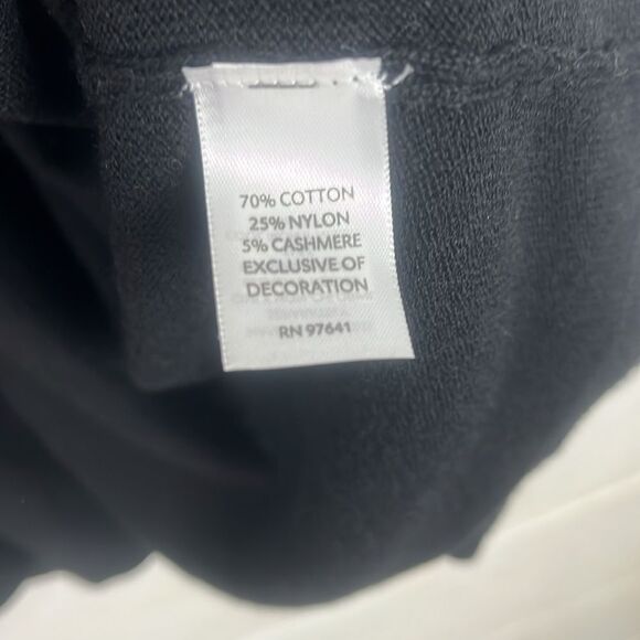 J.Jill women’s black floral open front cardigan - Picture 3 of 5